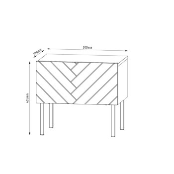 SANTILE Nachttisch auf goldenen Beinen