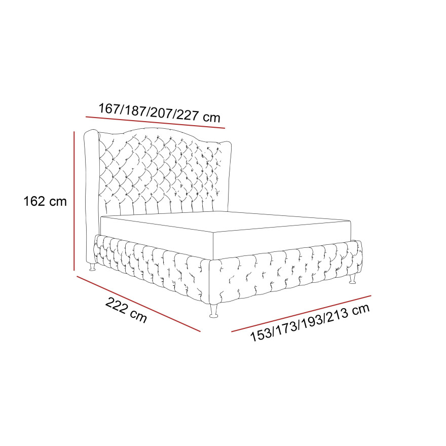 Gepolstertes Bett IMPERIAL