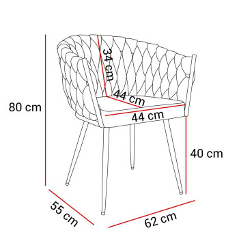 Gepolsterter Stuhl ROSALIE