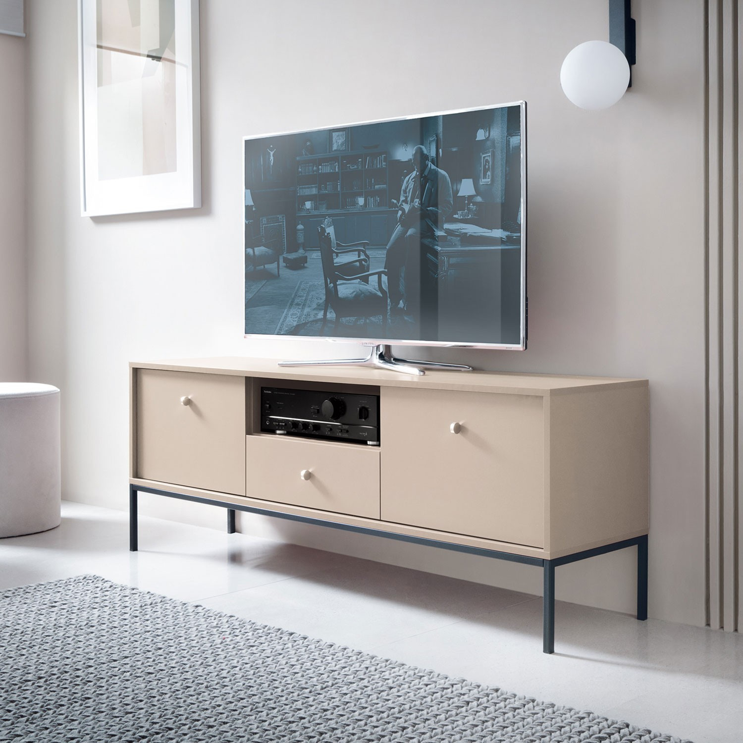 RTV-Schrank für TV DON BEIGE MRTV154 beige