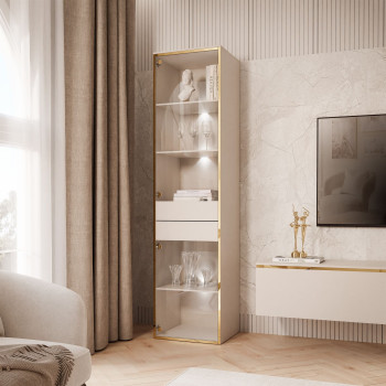 Vitrine AURORA KASCHMIR mit LED-Beleuchtung