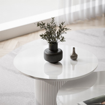 Set OVI Beistelltische mit geriffeltem Fuß