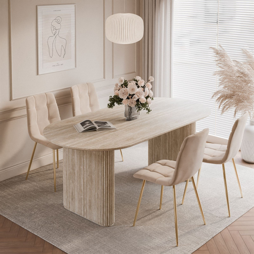 Esszimmer-Set OVI: Tisch mit 4 Stühlen