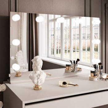 Schminktisch MADA ELITE KASCHMIR mit Spiegel und Beleuchtung