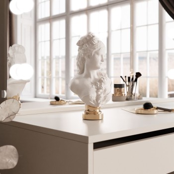 Schminktisch MADA ELITE KASCHMIR mit Spiegel und Beleuchtung