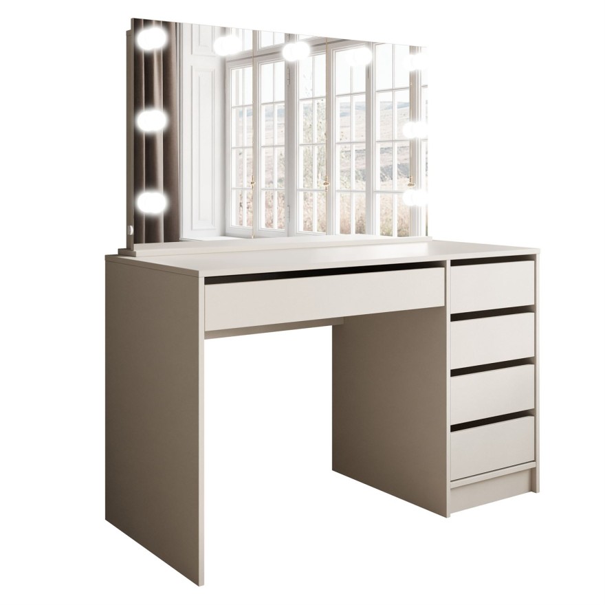 Schminktisch MADA ELITE KASCHMIR mit Spiegel und Beleuchtung