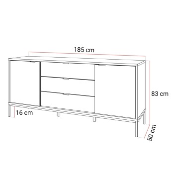 Zweitürige Kommode LIAM