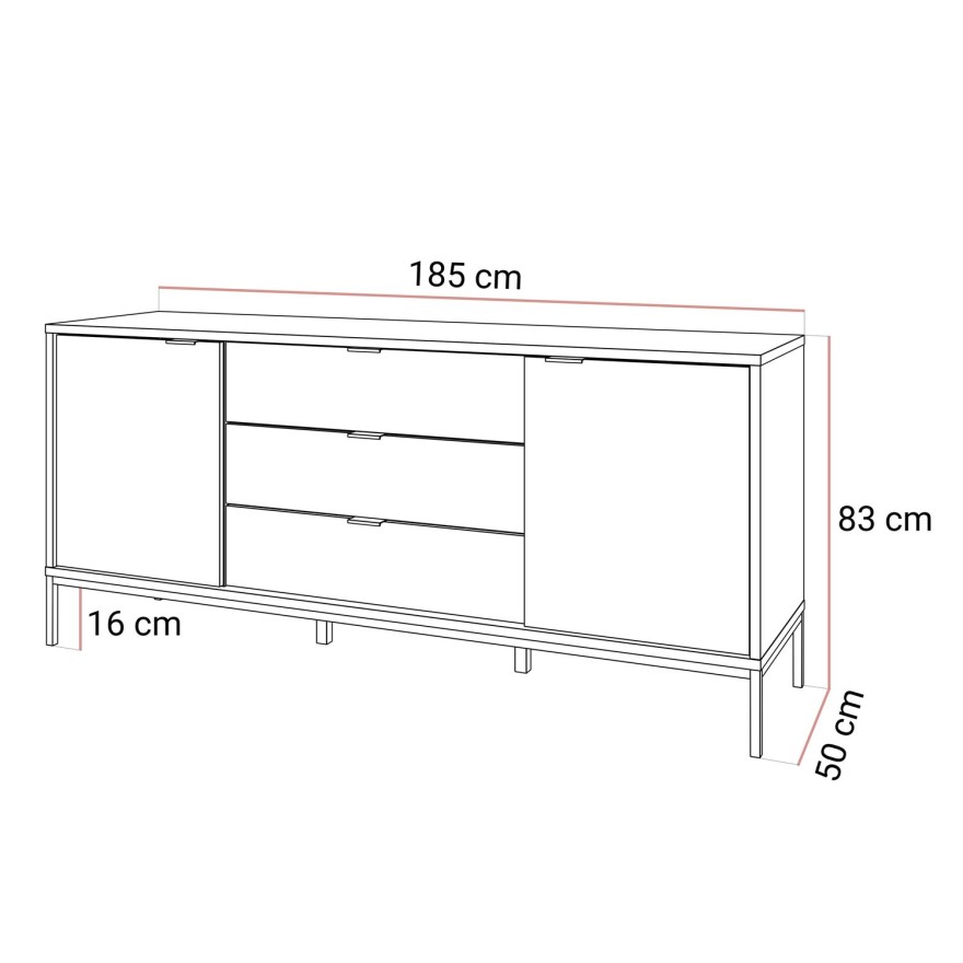 Zweitürige Kommode LIAM