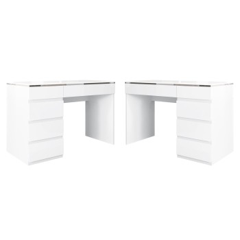 Schreibtisch AURORA SILVER mit Schubladen