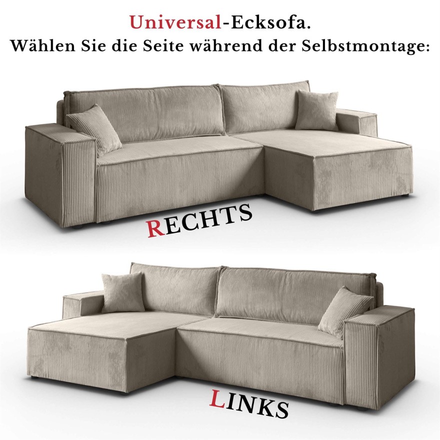 Gepolstertes Ecksofa CARLOS L