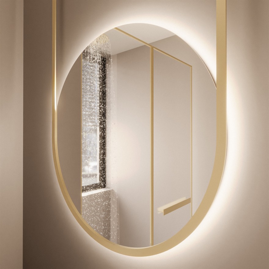 Runder Wandspiegel LUMINA mit LED-Beleuchtung