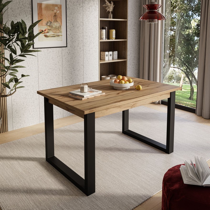 Tisch ART 125 cm unausklappbar Artisan/Stirling/Wotan Eiche