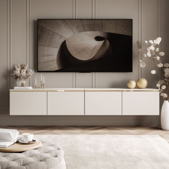 TV-Hängeschrank  CELINE KASCHMIR 200 cm mit LED-Beleuchtung