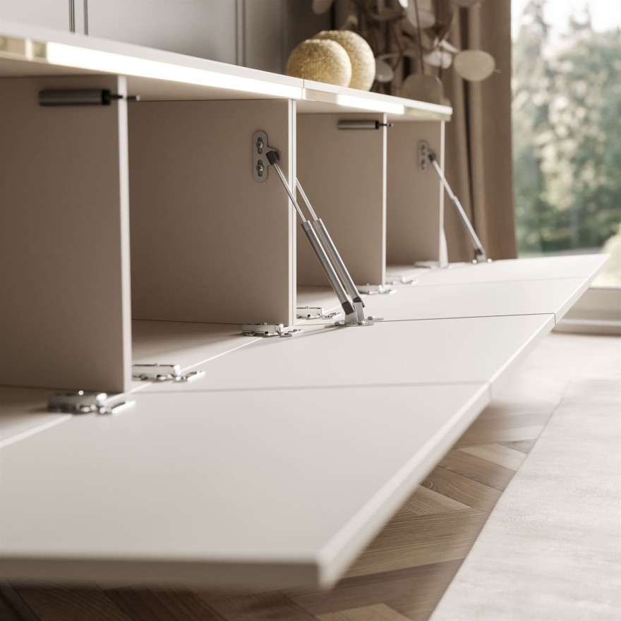 TV-Hängeschrank  CELINE KASCHMIR 200 cm mit LED-Beleuchtung