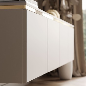 TV-Hängeschrank  CELINE KASCHMIR 200 cm mit LED-Beleuchtung