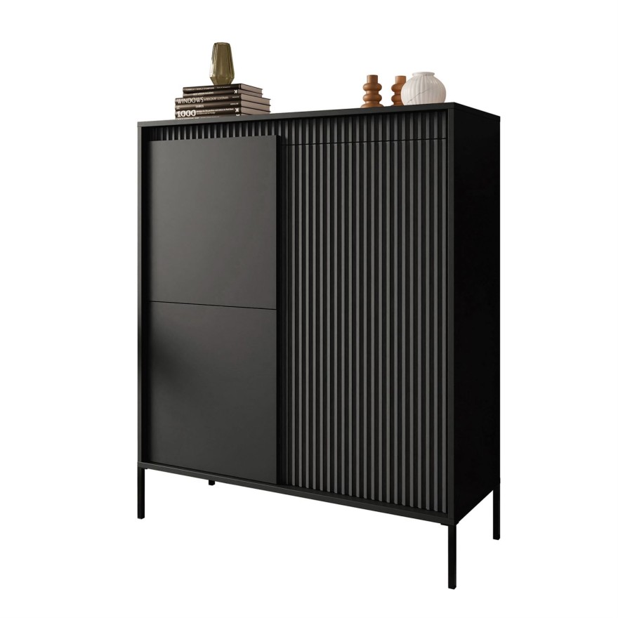 Hohe dreitürige Kommode YASUMI 3D