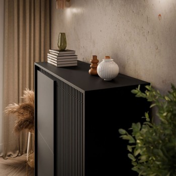 Hohe dreitürige Kommode YASUMI 3D