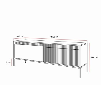 Zweitüriger RTV-Schrank YASUMI 153 cm