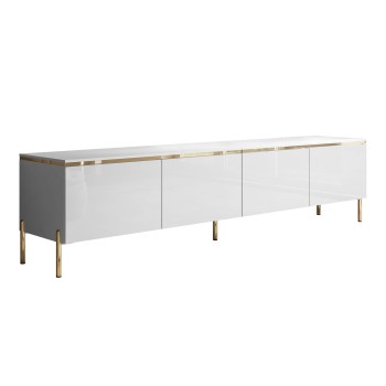 TV-Schrank CELINE GLOSS 200 cm auf goldenen Füßen
