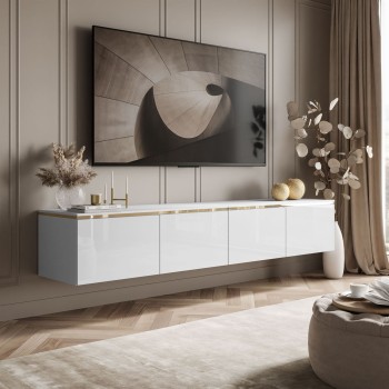 TV-Hängeschrank CELINE GLOSS 200 cm mit LED-Beleuchtung