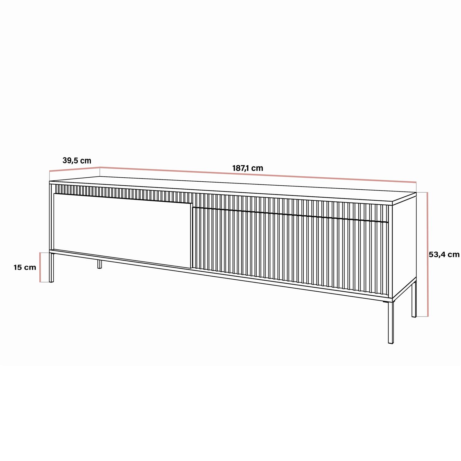 Zweitüriger TV-Schrank YASUMI 187 cm