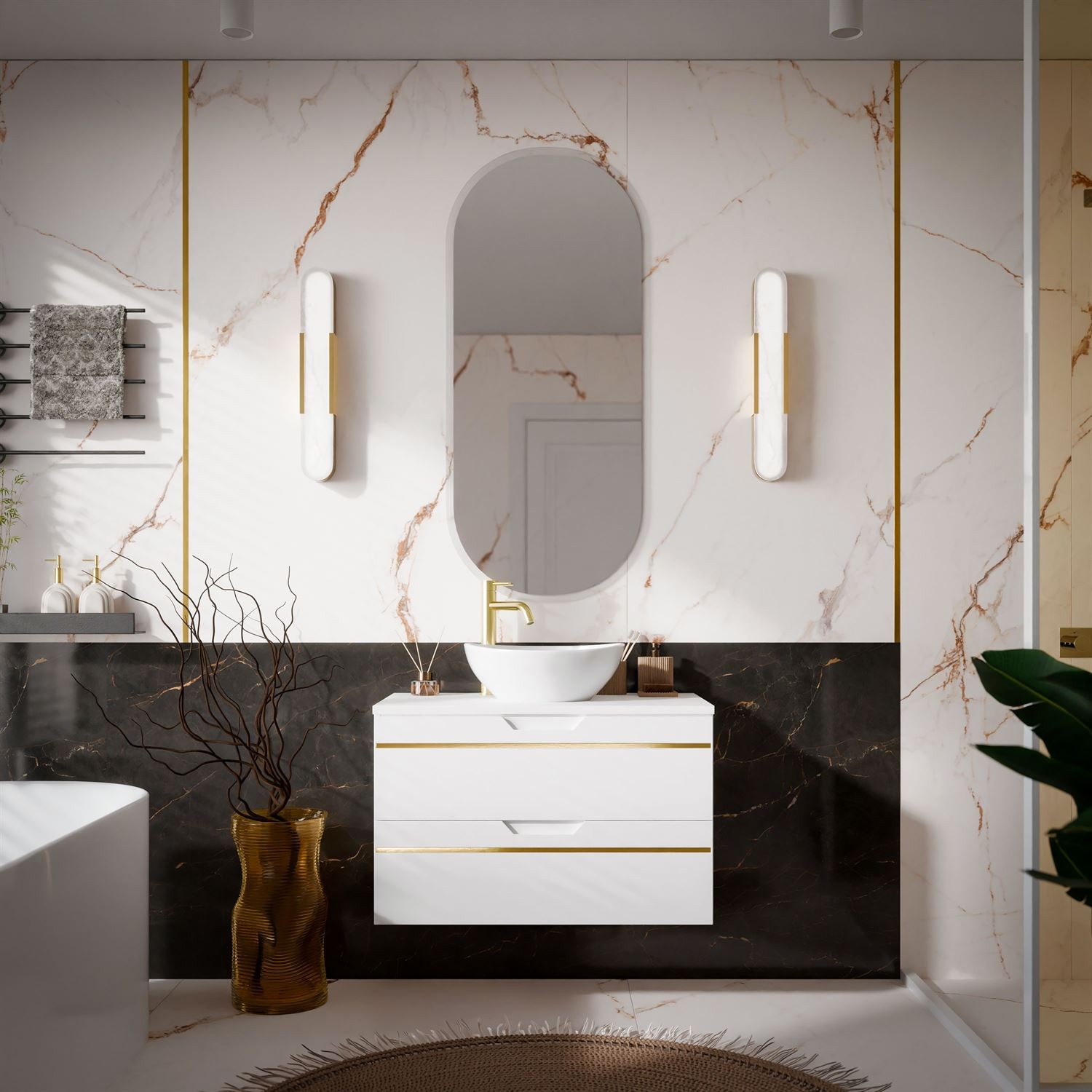 Badezimmerschrank OPIUM I 60 cm