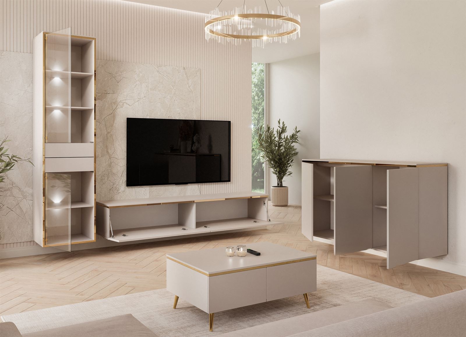 Wohnzimmermöbel-Set AURORA KASCHMIR