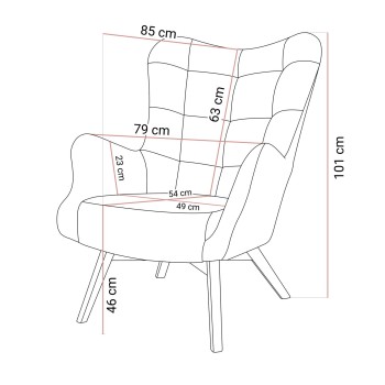 Gepolsterter Sessel SAND