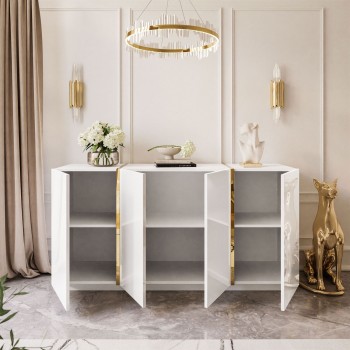 Hochglanz Kommode ONYX 4D 158 cm