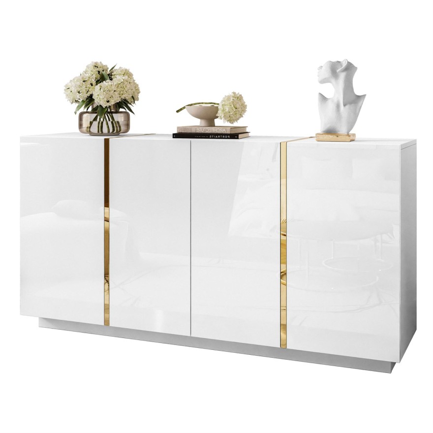 Hochglanz Kommode ONYX 4D 158 cm