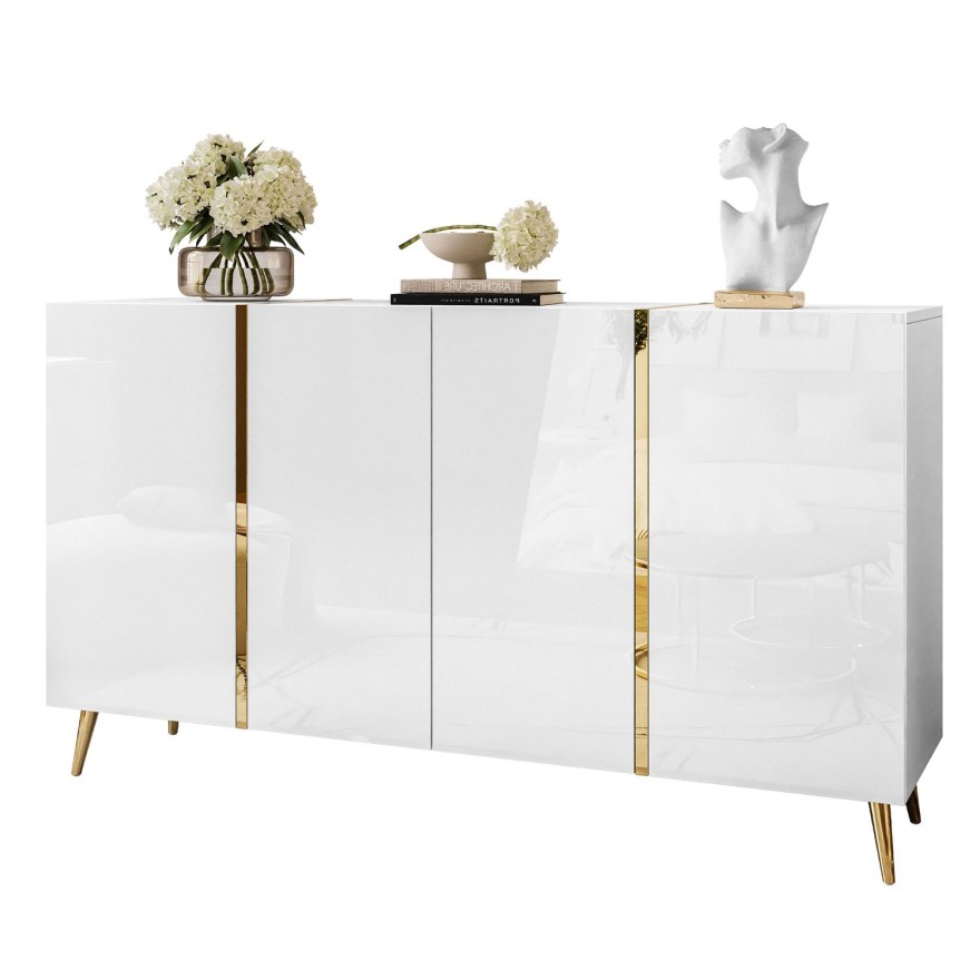 Kommode auf goldenen Beinen ONYX 4D 158 cm