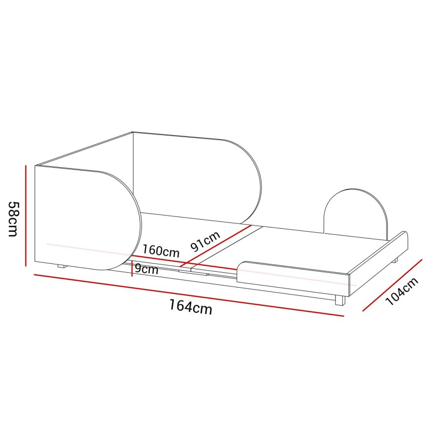 Kinderbett BLOOM 90x160-200 cm