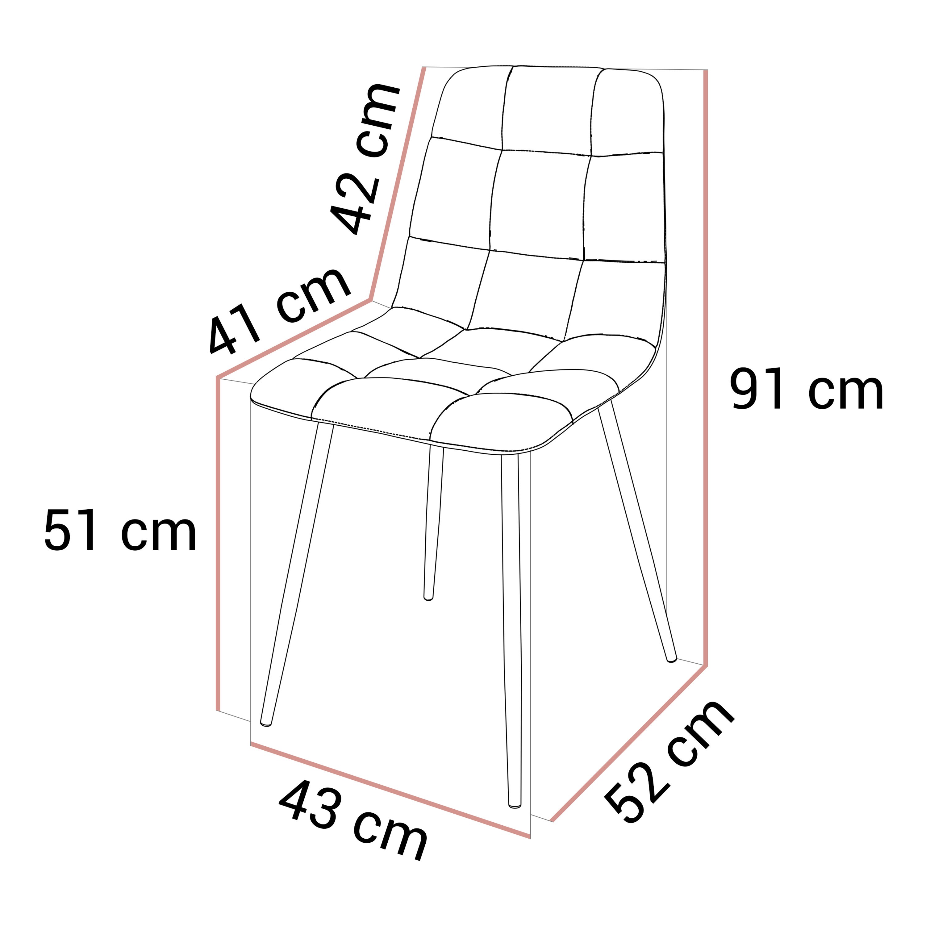 Esszimmer-Set OVI: Tisch mit 4 Stühlen