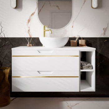 Waschtischunterschrank OPIUM II 80 cm mit Ablage