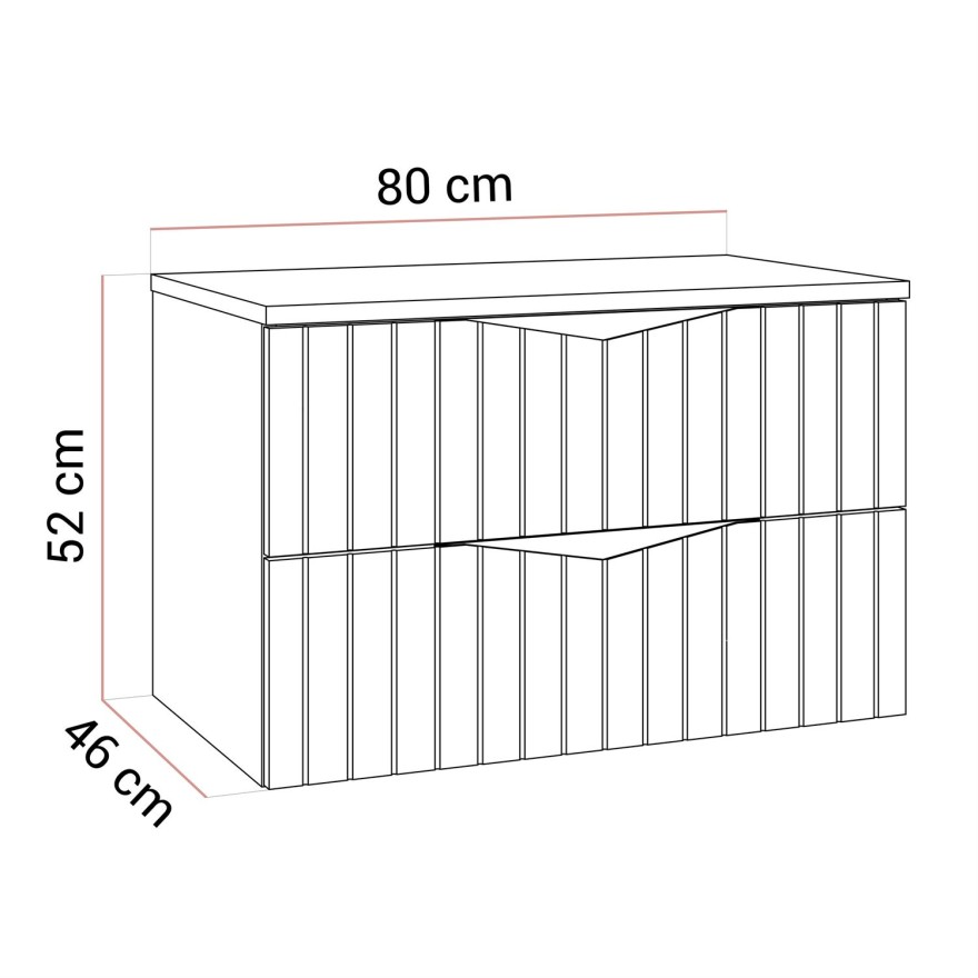 Waschtischunterschrank HIKARI II 80 cm