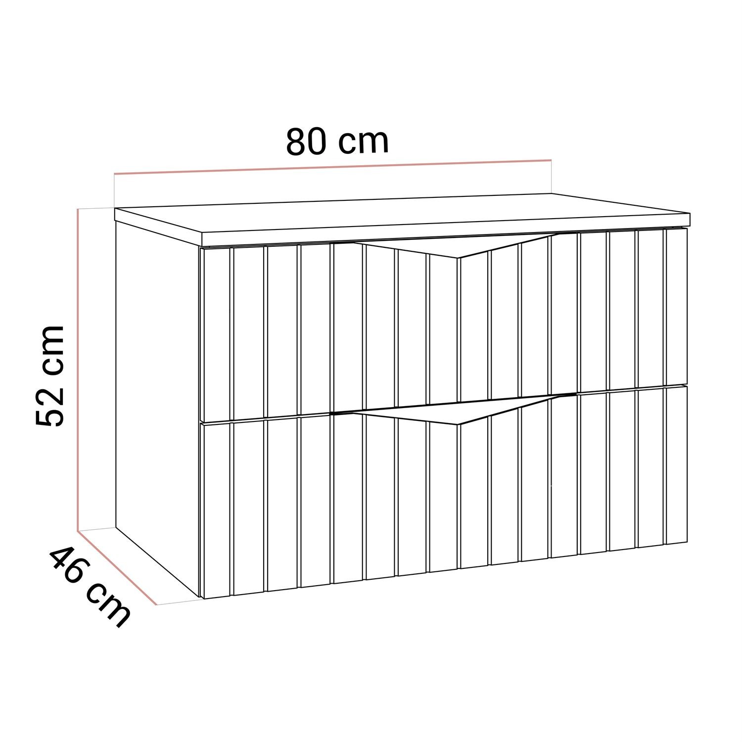 Waschtischunterschrank HIKARI II 80 cm