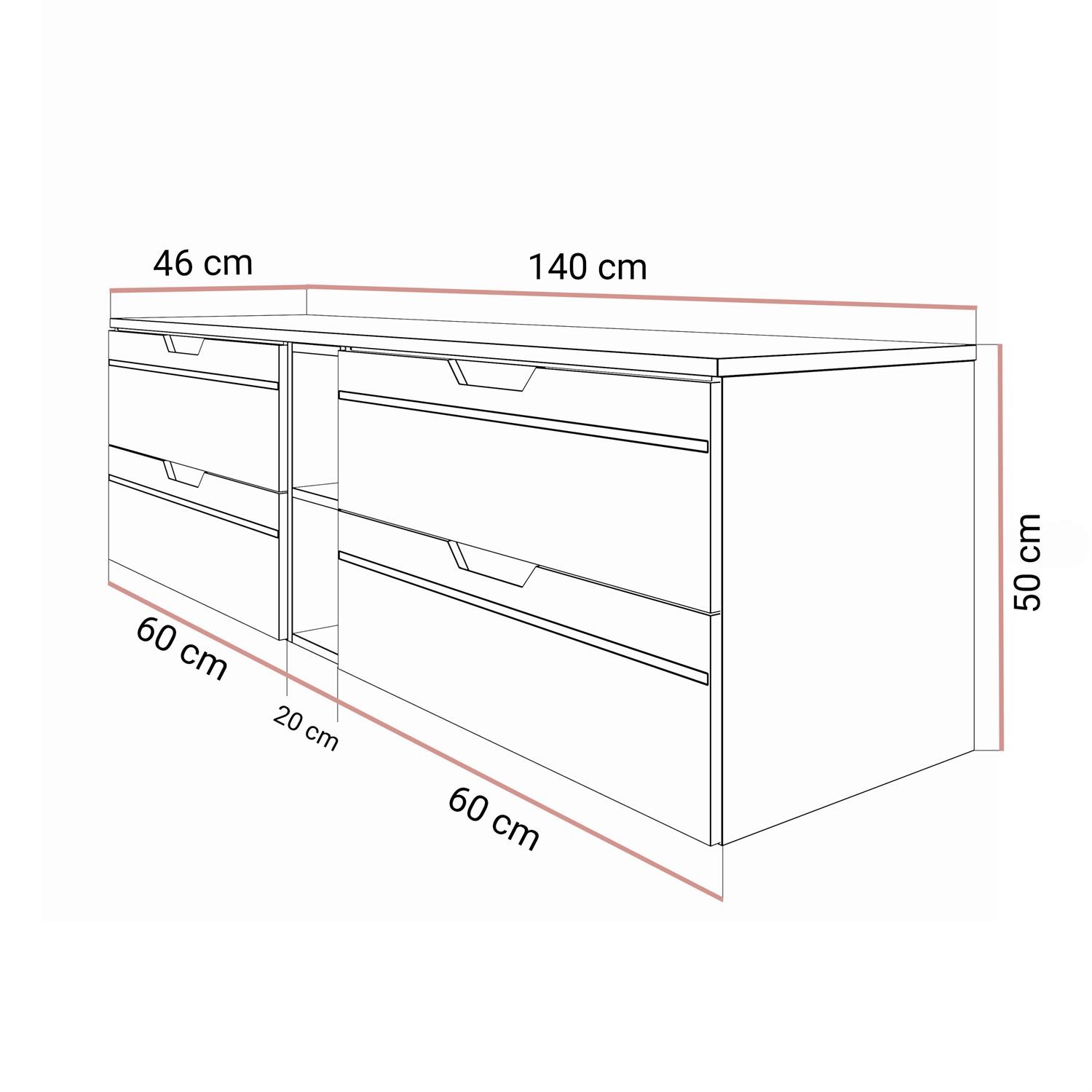 Badezimmerschrank OPIUM III 140 cm