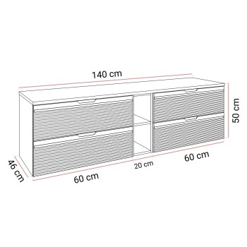 Badezimmer Set ARTEMIS III 140 cm