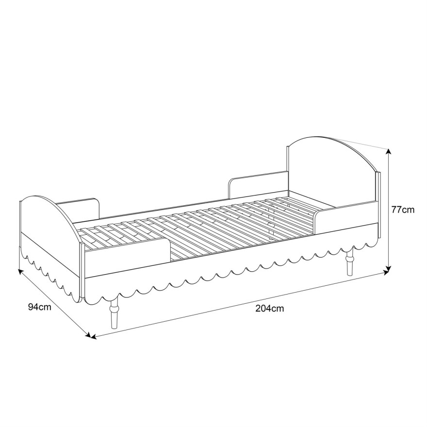 Kinderbett BABUSHKA 90x200 cm