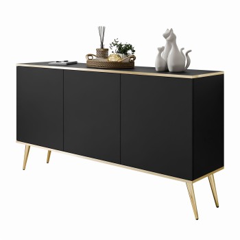 Dreitürige Kommode auf goldenen Beinen OXFORD K160