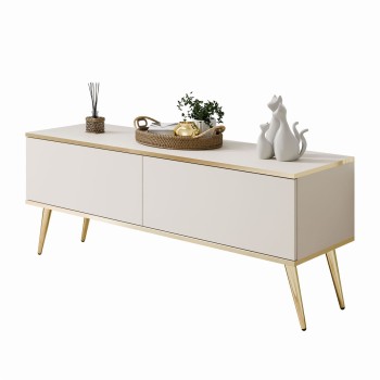 TV-Schrank OXFORD III 135 cm auf goldenen Beinen