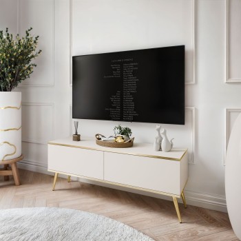 TV-Schrank OXFORD III 135 cm auf goldenen Beinen