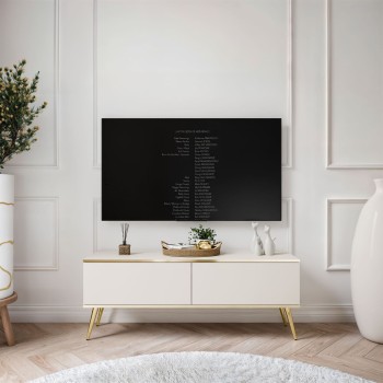 TV-Schrank OXFORD III 135 cm auf goldenen Beinen