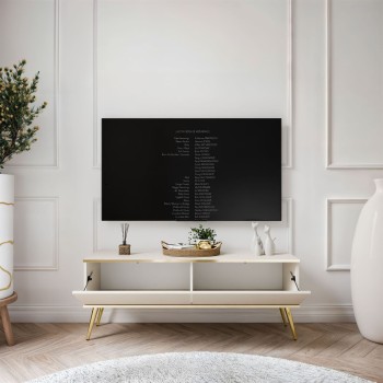 TV-Schrank OXFORD III 135 cm auf goldenen Beinen