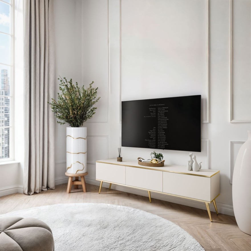 TV-Schrank OXFORD III 175 cm auf goldenen Beinen