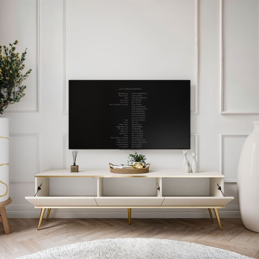 TV-Schrank OXFORD III 175 cm auf goldenen Beinen