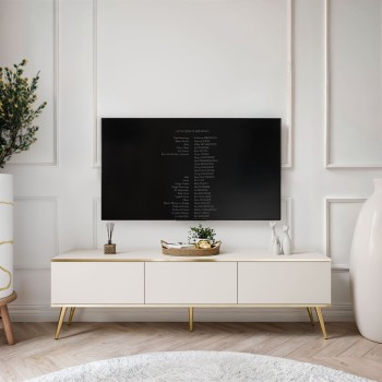 TV-Schrank OXFORD III 175 cm auf goldenen Beinen