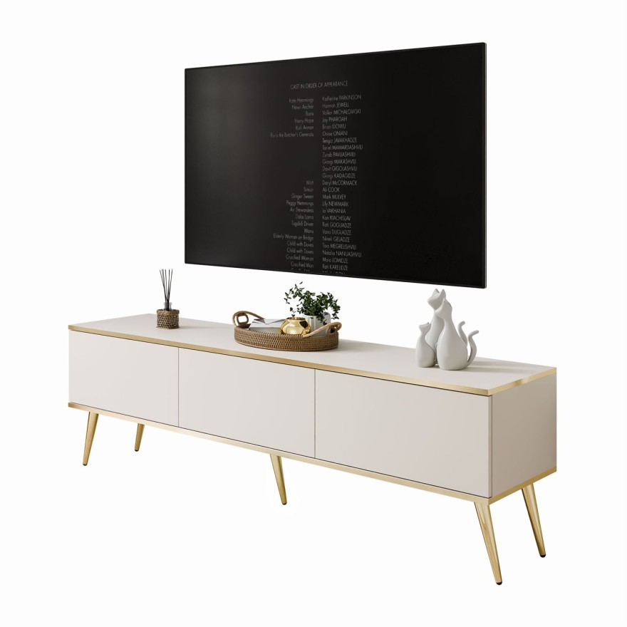 TV-Schrank OXFORD III 175 cm auf goldenen Beinen