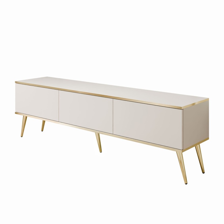 TV-Schrank OXFORD III 175 cm auf goldenen Beinen