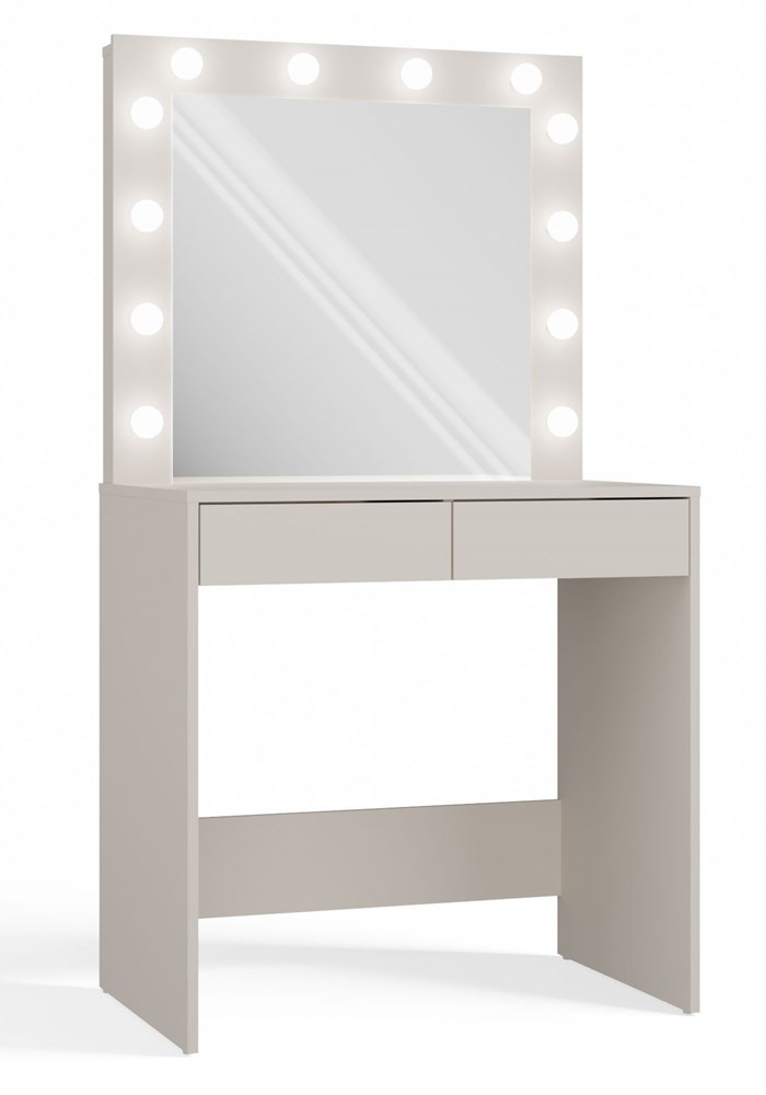 Schminktisch CASSIE mit Spiegel und LED-Beleuchtung